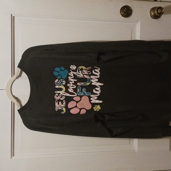 Christian long sleeve t shirt in charcoal grey, XL - Picture 3 of 5